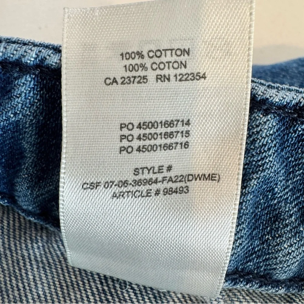 Aritzia Wilfred Free Adrift High Rise Wide Leg (Raw Hem) Jeans Sz 4 Blue Sailor